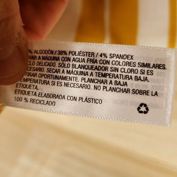 Universal Threads Womens New Gold White Striped Cropped Tank Top - Picture 6 of 6